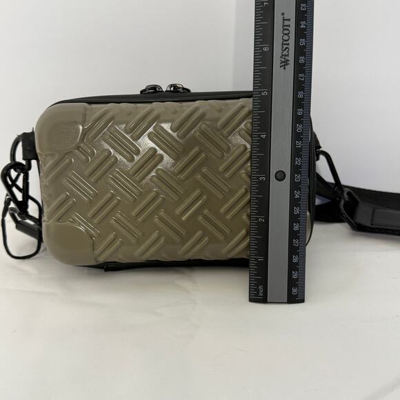 Zara Rigid Crossbody Hard Shell Purse Bag Army Green - Picture 7 of 7